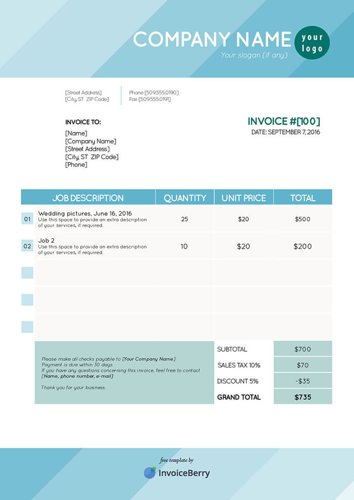 Free Pest Control Invoice Templates Customize and Download InvoiceBerry